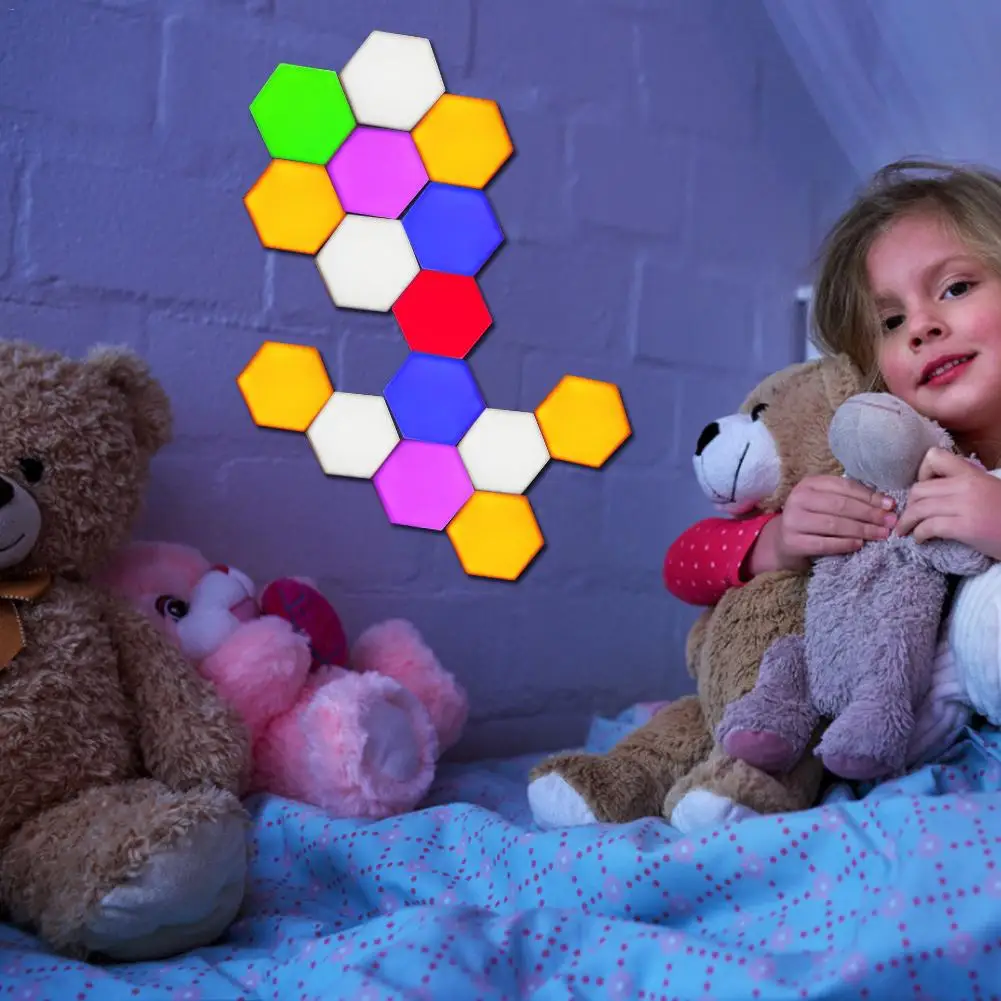 RGB Quantum Lamp Led Hexagonal Lamps Modular Touch Sensitive Lighting Night Light Magnetic Hexagons Wall | Лампы и освещение