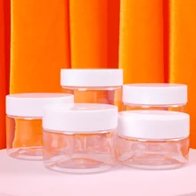 30ml/40ml/50ml/60ml/80ml przezroczysty z tworzywa sztucznego słoik z pokrywkami wielokrotnego napełniania puste pojemniki kosmetyczne słoik na woreczki podróżne makijaż