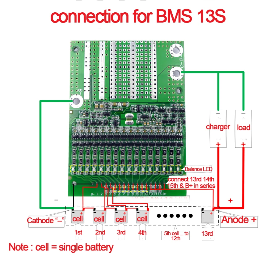 BMS 6 S-16 S 4,2 V 50A Регулируемая балансировочная плата 18650 литий-ионная батарея защита зарядного устройства монтажная плата PCM балансировочный модуль