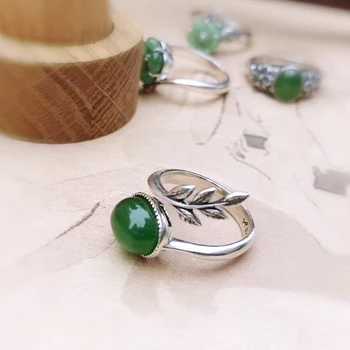 

Natural Jasper 925 silver Restoring ancient ways style ring passable adjust women ring Bare stone Specifications 8*10mm