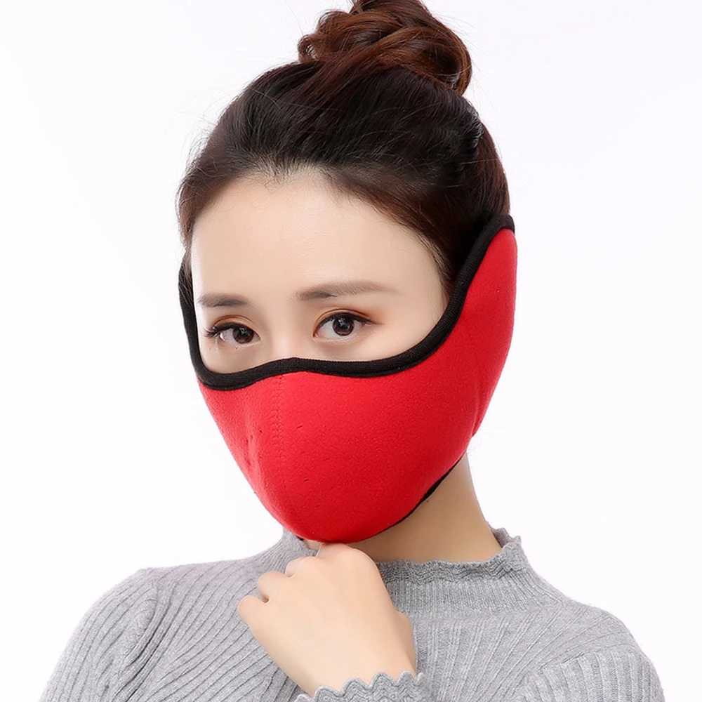 Women red Бархатная Мужская и женская защитная маска для ушей ветрозащитный наушник противопылевые зимние маски дышащие противодымчатые маски для лица для защиты от гриппа - Color: Women red