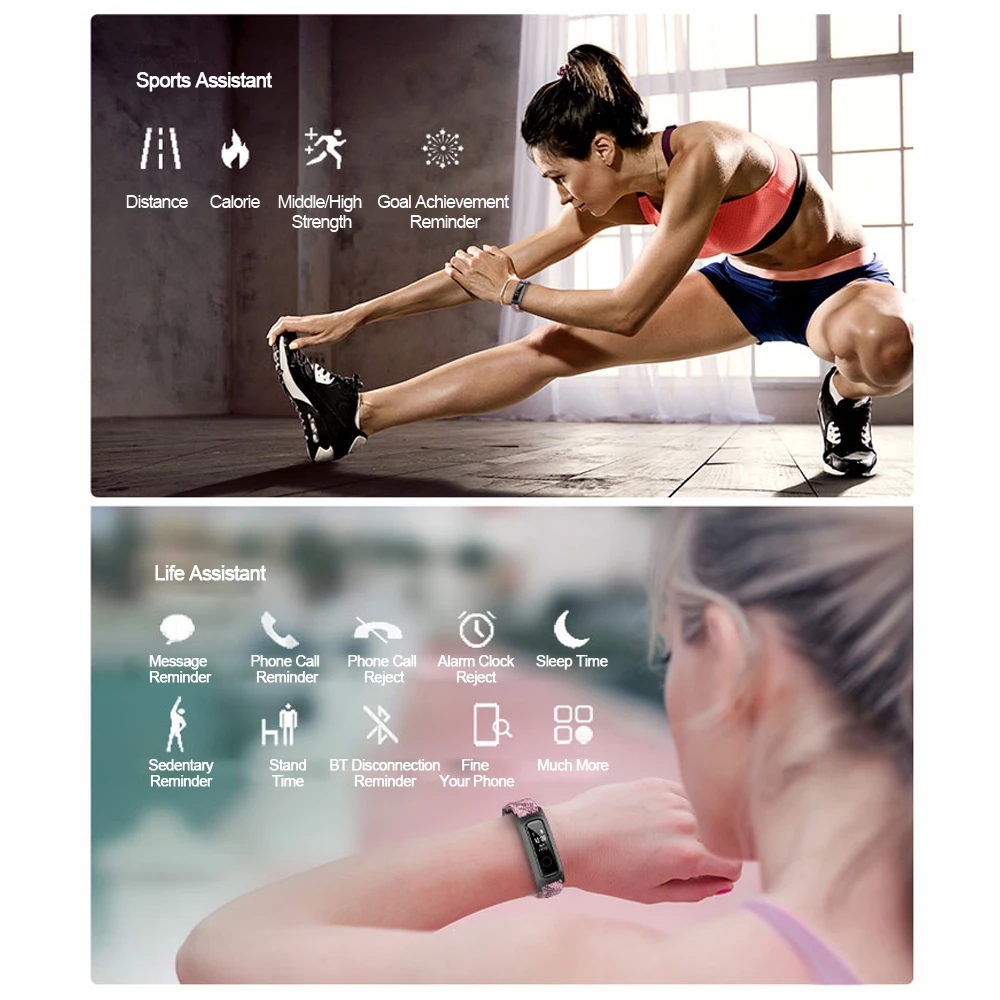 HUAWEI honor Band 5 Smart Band Smart Bracelet Run Guidance Fitness TrackerDual Wrist Footwear Mode Waterproof Smart Wristband