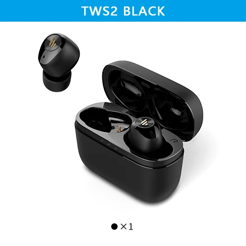 Черный EDIFIER TWS2 TWS наушники Bluetooth V5.0 IPX4 до 12 часов воспроизведения Многофункциональные Беспроводные наушники с управлением - Цвет: Черный