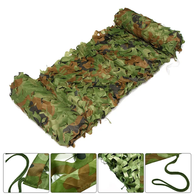 Woodland Camo Nettó Álcázási Adatvédelmi Védelem Háló A Kempinghez Az Erdő Tájkép Napfényhálóhoz - Image 2