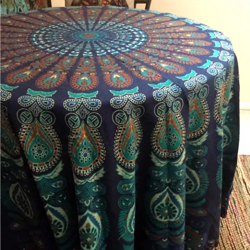 Round Mat Scarve Mandala Tapestry Beach Picnic Throw Rug Blanket Bohemia Grassplot Mats DEC889 | Дом и сад