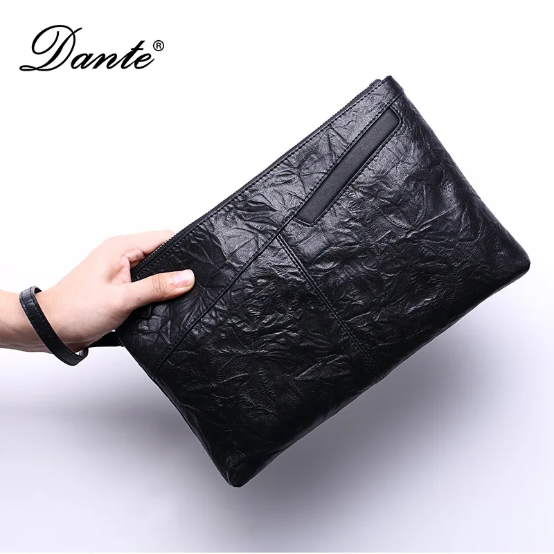 

Men's genuine leather handbag large capacity business fashion first layer sheepskin 2020 New mens wallet purse hombres carteras