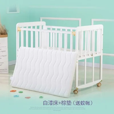 H1 Crib Solid Wood Without Paint Can Be Spliced Big Bed Baby BB Bed Multifunctional Children Bed Newborn Cradle Kids Furniture H1 Crib Solid Wood Without Paint Can Be Spliced Big Bed Baby BB Bed Multifunctional Children Bed Newborn Cradle Kids Furniture