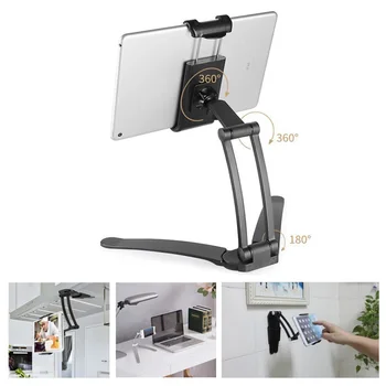 

Wall Hanging Tablet Cell Phone Stand Table Kitchen Use Multi-function Bracket Aluminum Alloy Tablet Support Mount For iPhone