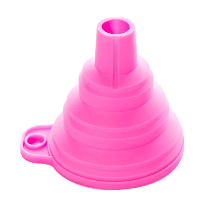 Funnel-Red Складная Силиконовая переносная воронка, 3 цвета, аксессуары для алмазной живописи, контейнер для бисера, инструменты для хранения алмазной вышивки - Цвет: Funnel-Red