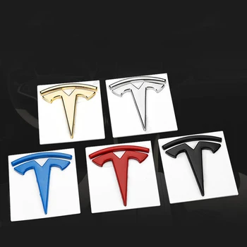 

Automotive metal stickers for Tesla model 3 X logo car stickers modified car side sticker custom car tail for Audi BMW Volkswage