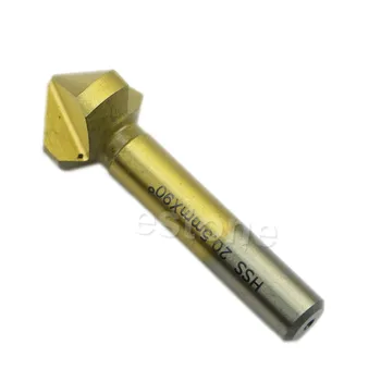 

6 Pc 3 Flute HSS Titanium Chamfer Chamfering End Mill Cutter Bit Countersink Set
