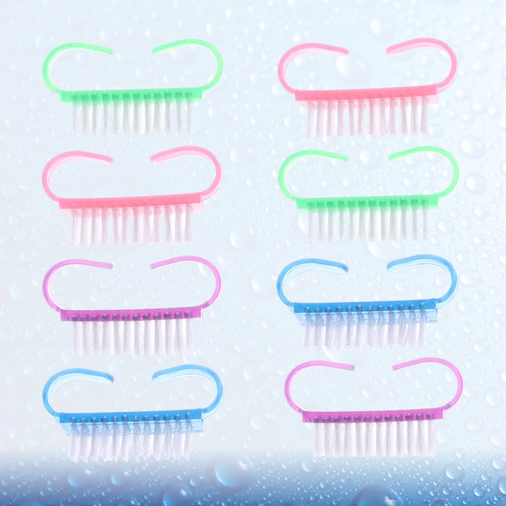 

20pcs Horn Shape Brushes Manicure Cleaning Brushes Plastic Bristles Brushes Nail Art Brushes for Salon Dorm Home