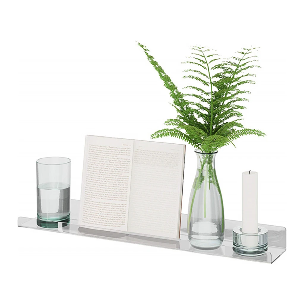 Acrylic Floating Wall Shelf Kids Invisible Rack Shelf Display Organizer