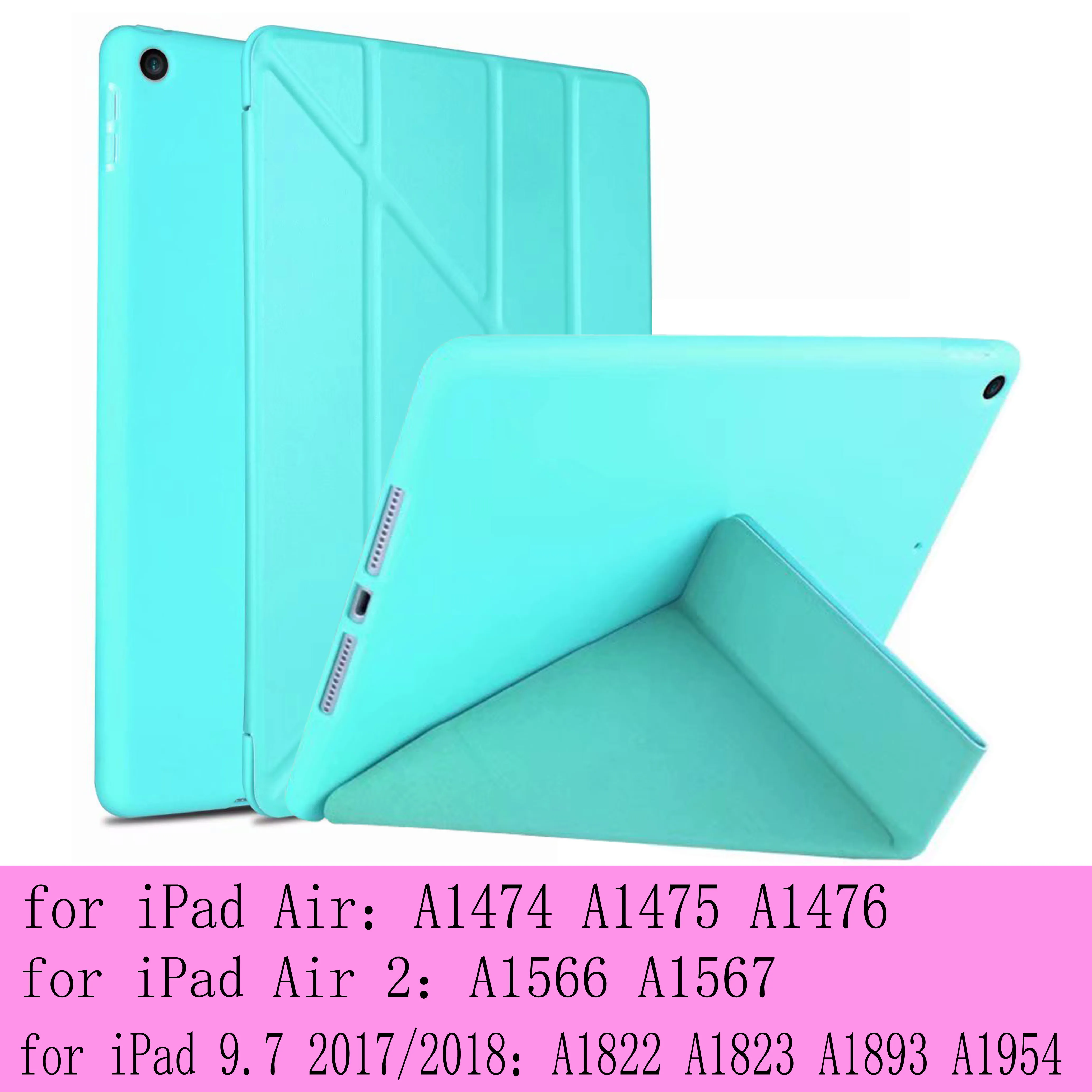 Чехол для ipad 9,7 10,2 6-го 7-го поколения Air 3 2 1 из искусственной кожи Smart Auto Sleep Wake Cover Pro 10,5 дюймов TPU силиконовый чехол - Цвет: Green-BX-FW-568