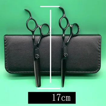 

5pcs in 1 Set 6 Inches Ergonomics Handle Hairdressing Scissor Thinning Hair Cut Comb Kit Teeth and Straight Hair Scissor Styling