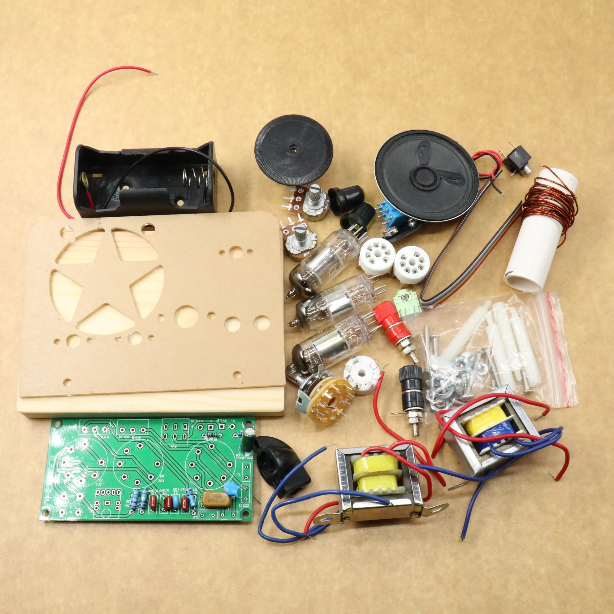 1pcs/lot Five Wave Band Three Lamp Tube Shortwave Radio Kit With Base