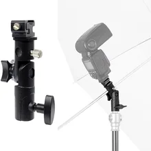 

Universal Metal E Type Flash Bracket Hot Shoe Detachable Adapter Lamp Speedlite Umbrella Mount 1/4 to 3/8 Screw Light stand
