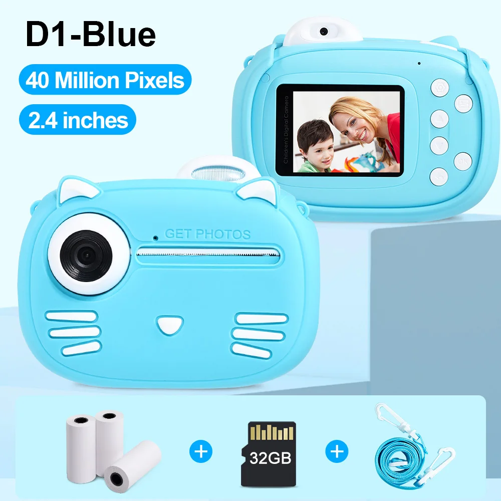 Minibear Children Camera For Kids Instant Camera 1080P Digital Camera For Children Photo Camera Toys For Girl Boy Birthday Gifts digital cameras Digital Cameras