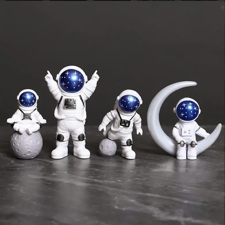 1pc Resin Astronaut Figure Statue Figurine Spaceman Sculpture