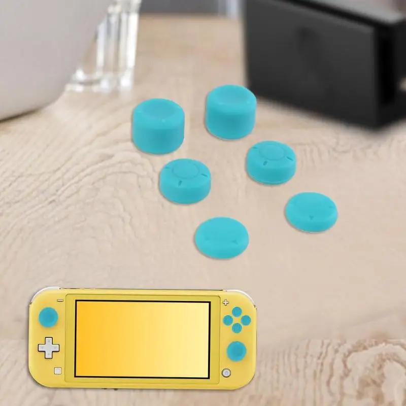6 шт. силиконовые аналоговые ручки для большого пальца крышки s Joy-con крышка подходит для Nintendo Switch Lite игровая консоль аксессуары для игр 4 цвета