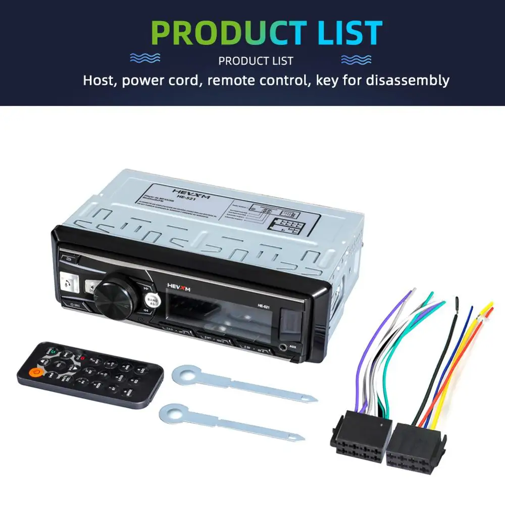 1DIN 2.5 inch 12V In-Dash Stereo Voice Remote Control Removable Panel Bluetooth Autoradio FM USB AUX-IN MP3 Multimedia Player car stereo mp3 mp4 player