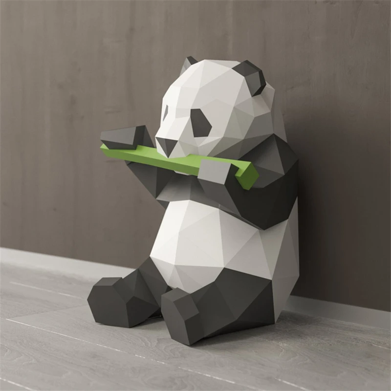 3D 3 типа панда животные Бумажная модель игрушки домашний Декор для гостиной DIY бумажные ремесленные модели вечерние украшения на стену