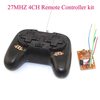 

1Set DIY RC Car Model Accessories 4CH 27MHZ Remote Controller Kit 3V Transmitter+Receiving Board+Atenna Control Distance 10meter