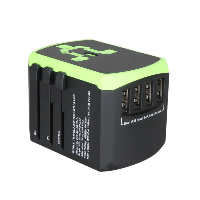

WINOMO 1Pc 4.5A 2000W Travel Adapter All in One Universal Power Converter Plug with 4 USB Charging Ports for Cell Phone Laptop