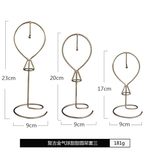 Gold 3Pcs Set New Donuts Display Racks Donut Display Stand Sets for Wedding Birthday Kids Party Decor Doughnut Holder Tableware Dessert Plates - Цвет: Gold 3Pcs Set