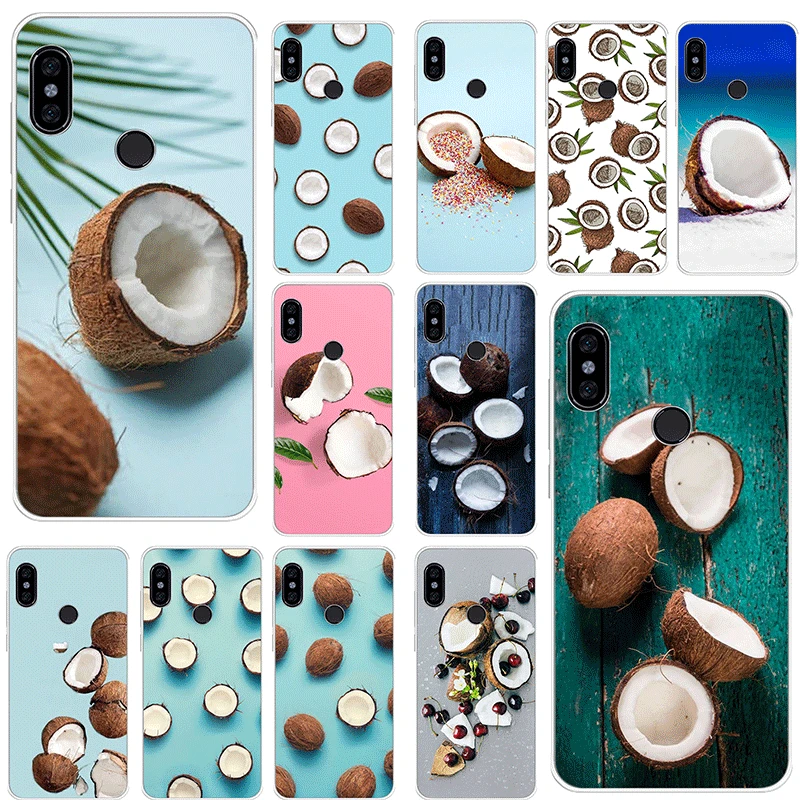 Phone Case For Xiaomi Mi 5 5S 6 Mix 2S 8 A1 A2 5X 6X Lite F1 9 9T MAX 3 A3 Pro CC9 CC9E Hard Cover Coconut Print | Мобильные