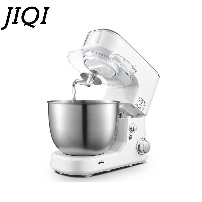 

JIQI Electric Stand Food Mixer Processor 4L Egg Beater Batter Cream Whisk Whip Blender Dough Kneading Machine Cake Baking Tools