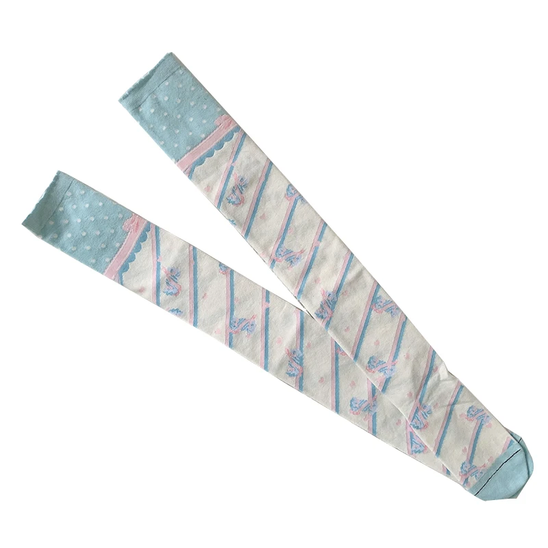 Anime Cosplay Socks Little Candy Lolita socks women over the knee socks Lolita Japanese Harajuku candy striped stockings