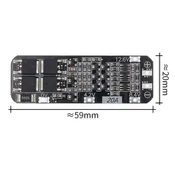 50 шт. 3 S 20A литий-ионный батарея 18650 зарядное устройство PCB BMS защиты доска 12,6 в ячейки 59x20x3,4 мм модуль