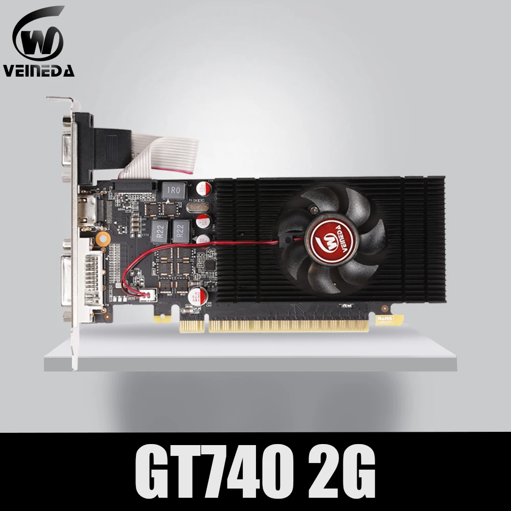 Видеокарта VEINEDA оригинальная новая графическая карта GT740 2 ГБ GDDR5 128 бит для игр nVIDIA