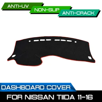 

Car Anti-dirty Non-slip Dash Cover Mat Dashboard Mat UV Protection Shade for Nissan Tiida 2011 2012 2013 2014 2015 2016