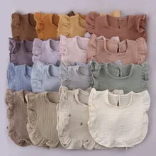 Serviette absorbante pour bébé, bavoir pour nouveau né, couleur unie, 1 pièce