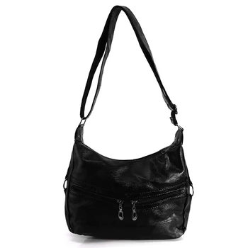 

Women Handbag Shoulder Bag Solid Color Zipper Handbags Shoulder Diagonal Handbag Crossbody Bag Sac Femme