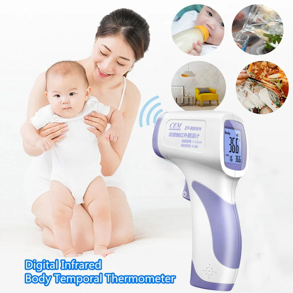 

Infrared Forehead Thermometer best baby thermometer LCD Digital Termometro Non-contact Body Temperature Measure Device 2020