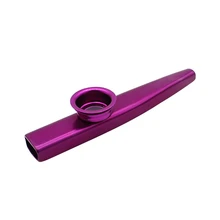 Kazoo металл из алюминиевого сплава с 5 шт подарки диафрагма для флейты для детей любителей музыки-фиолетовый