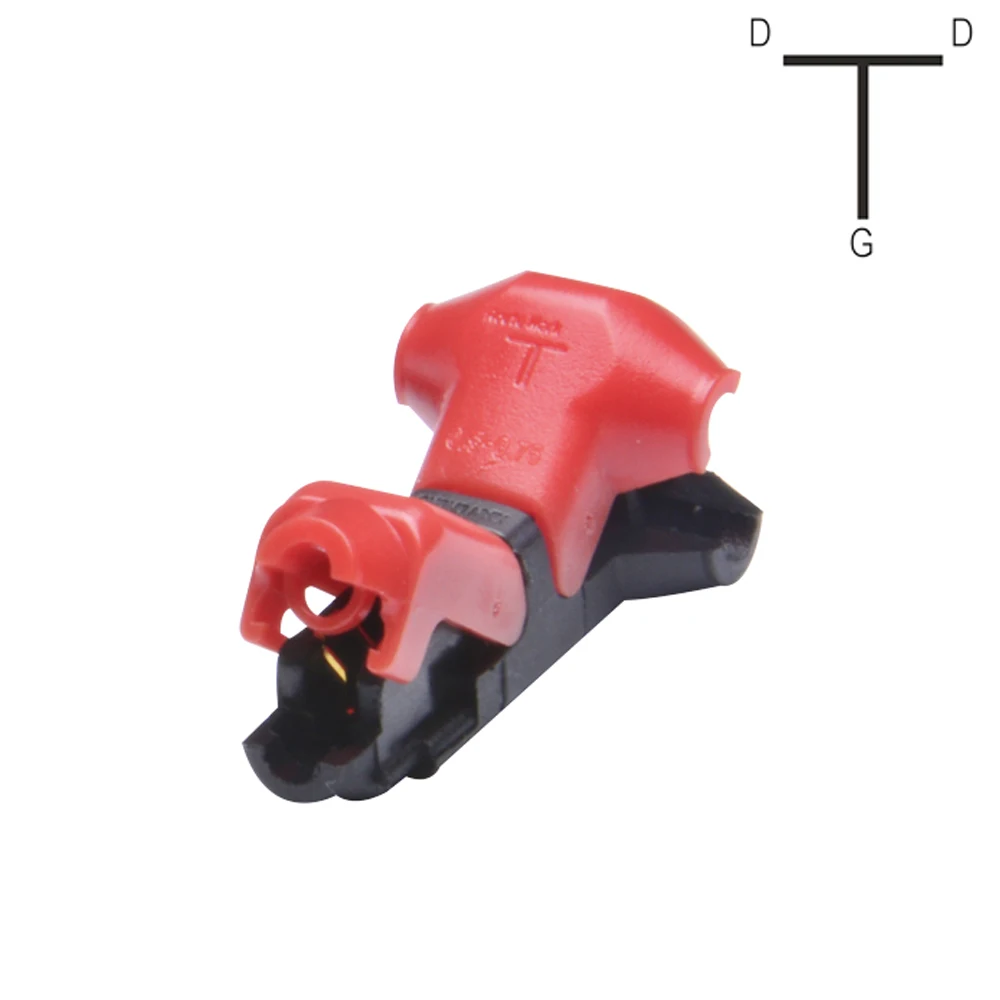 T type 1pin red 5 шт. I/T тип 1pin 2pin Быстрый Сращивание проволочный замок на скотче разъем для клемм обжимной 22-18AWG проводки светодиодные ленты автомобиля аудио кабель - Цвет: T type 1pin red