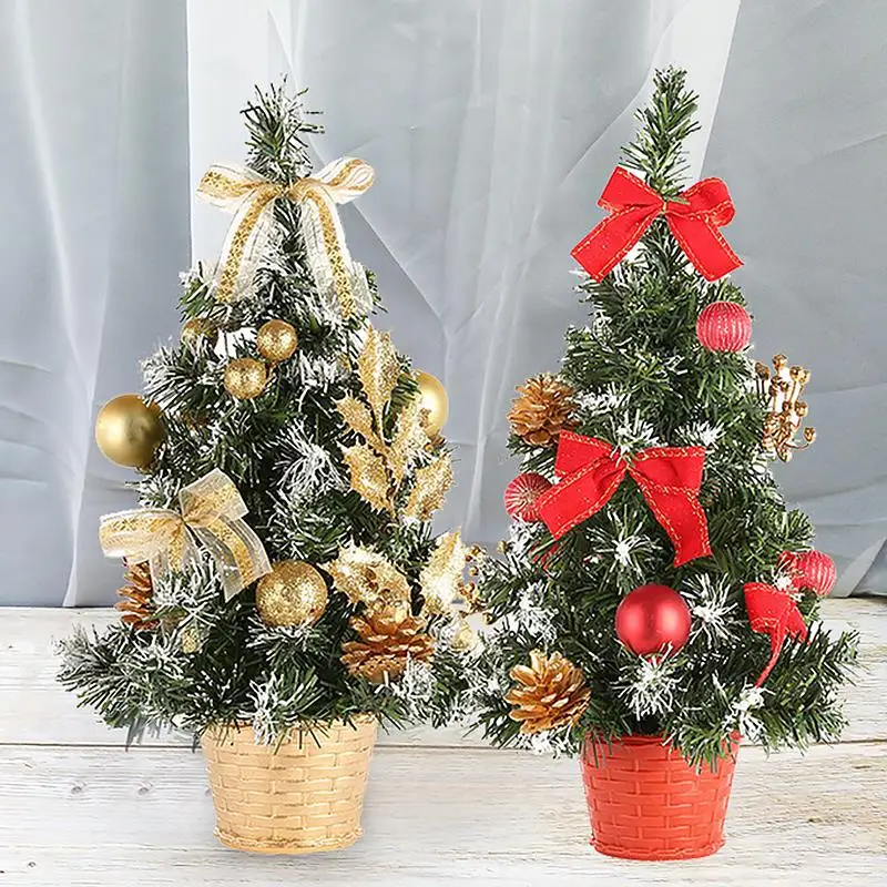 

Auto Ornaments Holiday 20cm Miniature Tree Artificial Christmas Tree Desktop Xmas Tree Home Hotel Christmas Party Decoration
