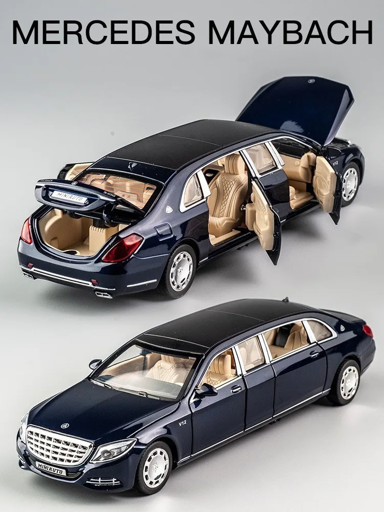 1/32 Maybach литая металлическая модель сплав Высокая Игрушечная машина 6 дверей Openable подарок на день рождения инерционные игрушки для детей