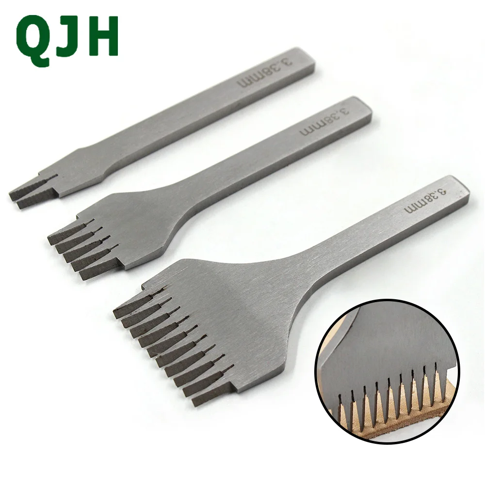 

Stainless Steel Flat Chisel Leather Craft Tool Punching Tool Set DIY Leather Puncher Set Leather Tools Craft Hole Punch Kit