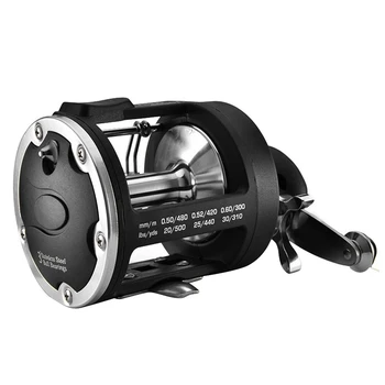 

Saltwater Fishing Reels TSSD Trolling Drum Boat Fishing Reel Saltwater Right Hand Black Sea Fish Reel