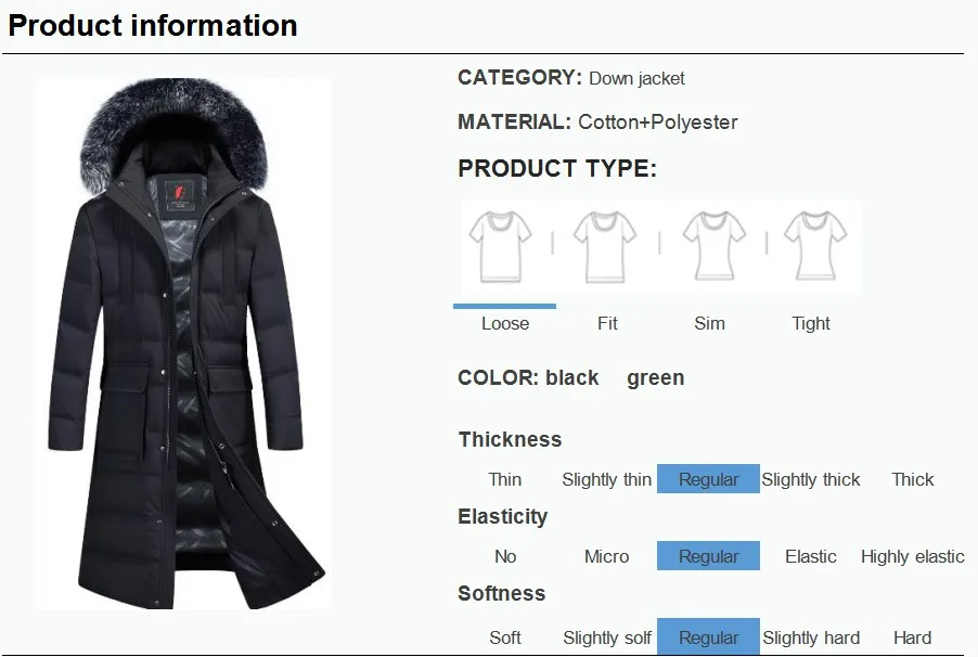 New Autumn/winter Thick Down Jacket for Men Casual Fox Down Collar Warm Long Hat Detachable White Duck Down Slim