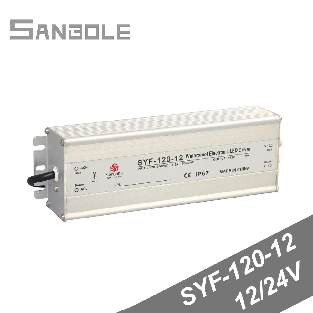 

Outdoors Regulator Switching Power Supply Waterproof Lamp Bring Monitor Low Voltage / Overheat Protection YF-120-12
