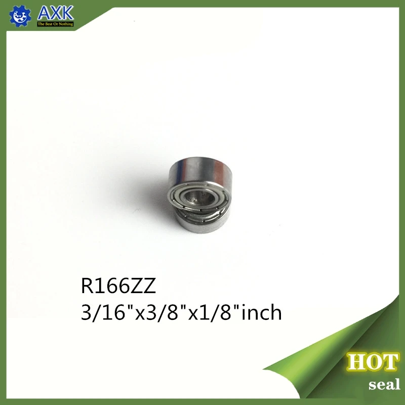 

R166ZZ Bearing ABEC-1 (10PCS) 3/16"x3/8"x1/8" inch Miniature R166 ZZ Ball Bearings RC Model Parts