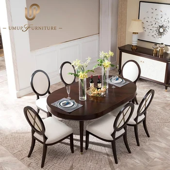 

Italian designer Hong Kong style furniture for modern home, American style light luxury long dining table,table