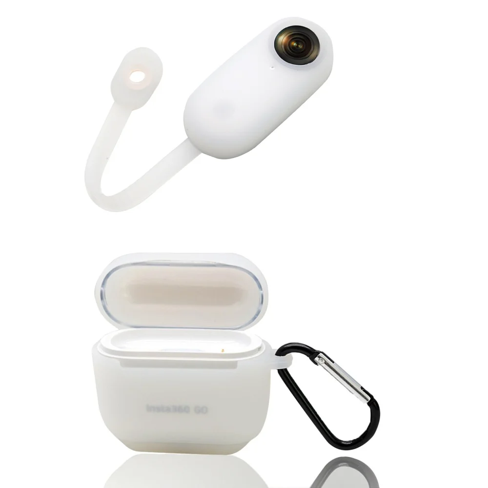 Transparent Силиконовый чехол для Insta360 Go аксессуары для камеры и зарядного устройства - Цвет: Transparent