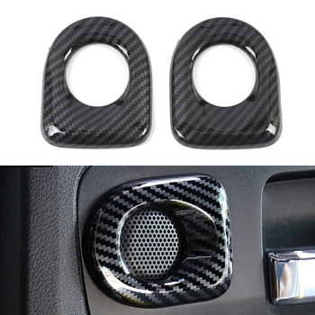 

New Arrival High Quality 2pcs Carbon Fiber Rear Door Stereo Speaker Cover Trim For Toyota Tundra 14-19